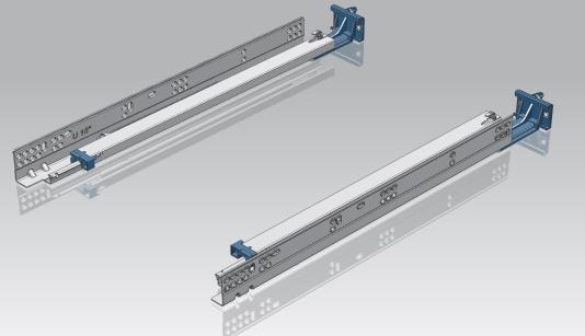 D2003-19 系列 美式三节隐藏同步轨——19板销钉款
