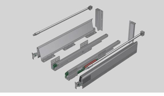 D5002-16 System Tanderbox with add on bar(H160mm)--16 Panel